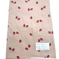 1,5 M Stoffrest Stoff Bio Erdbeeren Rosa Jerseystoff Mädchenstoff Kinderstoff