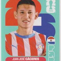 Panini Fussball WM 2026 Juan Jose Cäceres PAR Bild Nr 6