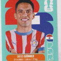 Panini Fussball WM 2026 Diego Gömez PAR Bild Nr 10