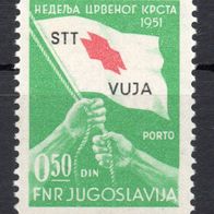 TRIEST-ZONE B 7. Okt. 1951 Zwangszuschlagsportomarke Mi. Nr.3 STT/VUJA ungebr