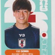 Panini Fussball WM 2026 Yuki Soma JPN Bild Nr 9