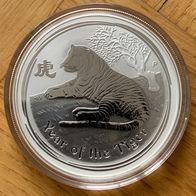 Münze 2010 Tiger Lunar II Australien 1 Unze Silber
