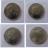 2011-2014, Russia, set 5 pcs 25-Rubles coins: Winter Olympic Sotchi, UNC, bank foil