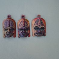 Afrika Masken Kenia handmade Skulptur Dekoration Wand afrikanische Holzmasken 3x