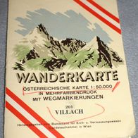 Kartenblatt KARTE 201 Villach Ausgabe 1953 1:50 000 Österreich Austria RAR Top