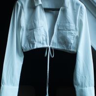Damen Bluse Hemd Jacke Kurz Weiß Gr.M Divided H&M