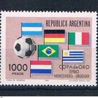 084) Argentinien 1981 Fußball Mi. Nr. 1502 postfrisch