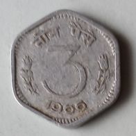Indien, Jahr 1966, gebraucht; 3 Paise