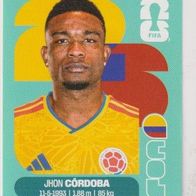 Panini Fussball WM 2026 Jhon Córdoba COL Bild Nr 18