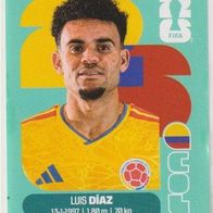 Panini Fussball WM 2026 COL Luis Diaz Bild Nr 20