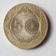 TÜRKEi, Jahr 2025, gebraucht; 5 Lire