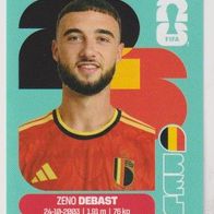 Panini Fussball WM 2026 Zeno Debast BEL Bild Nr 5
