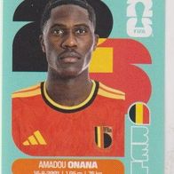 Panini Fussball WM 2026 Amadou Onana BEL Bild Nr 10