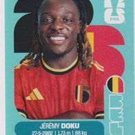 Panini Fussball WM 2026 Jérémy Doku BEL Bild Nr 16