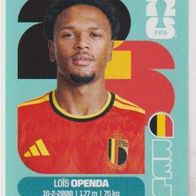 Panini Fussball WM 2026 Loïs Openda BEL Bild Nr 19