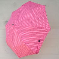 Happy Rain Regenschirm Damen Taschenschirm mini Rot Punkte 86/93cm 28/55 cm Automatik