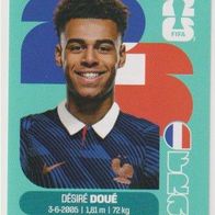 Panini Fussball WM 2026 Désiré Doué FRA Bild Nr 17