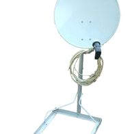 Balkonständer 52x52 cm mit 1m Alumast Balkonhalter mit Satantenne 60cm Schüssel LNB