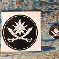 Edelweißpiraten Set seltener Button 2,5cm + Aufkleber 6cm Edelweisspiraten
