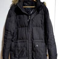 schwarze Daunenjacke Parkaform mit Kapuze Gr. XXL von Autark