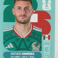 Panini Fussball WM 2026 Santiago Giménez MEX Bild Nr 16