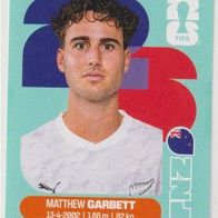 Panini Fussball WM 2026 Matthew Garbett NZL Bild Nr 14