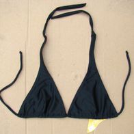 Bikini Neckholdercup Brazilian Wear Damen Triangel binden Bikinioberteil Lycra schwar