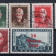 Los H25510: Deutsche Besetzungsausgaben Albanien ex Mi. 1/14, gest