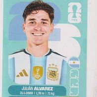 Panini Fussball WM 2026 Julián Álvarez ARG Bild Nr 19