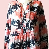 Ulla Popken - Damen Marken TUNIKA Bluse Gr.44 beige lachs geblümt