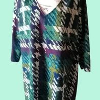 Paprika - Damen Marken Jersey Kleid Gr.46 grün gemust