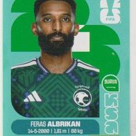 Panini Fussball WM 2026 Feras Albrikan KSA Bild Nr 18