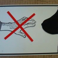 altes Blechschild Anfassen Grapschen Verboten Frauen Busen Sex Verbot Schild