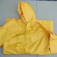 Regenmantel mit Kapuze wasserdicht Regenjacke Regenparka Gummijacke Gelb 54/56 OVP