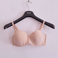 Damen BH 75B Beige Bügel Polster Cup Dessous Lingerie Basic | ZZZ-1894