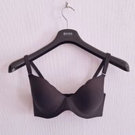 Damen BH 75C Schwarz Bügel Polster Cup Dessous Lingerie Basic | ZZZ-1895