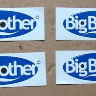 4x alte Aufkleber original Sticker RTL 2 "BIG Brother" 2000 aus 1. Staffel