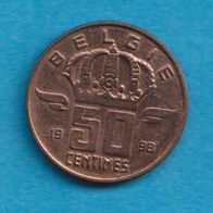 Belgien 50 Centimes 1998 Belgie