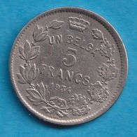 Belgien 5 Francs 1934  UN Belga . DES Belges RAR