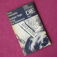 P. Henricks Sieben Tage Frist für ... DIE Reihe Delikte Indizien Indizien Krimi
