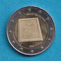 Malta 2 Euro 2015 Aufrufung zur Republik Malta RAR Auflage 400.000