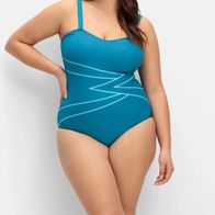 feel good Damen Badeanzug Einteiler Bademode ozeanblau Gr. 46 (Cup-C) NEU