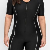 sheego Damen Schwimmanzug Bademode schwarz Gr. 40 E NEU
