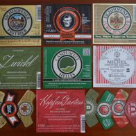 7 Bier-Etiketten, Schloßbrauerei Eichhofen, Oberpfalz, Bayern, Germany