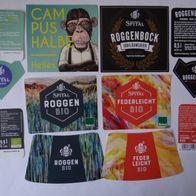 4 versch. neue Bier-Etiketten - Spital-Brauerei Regensburg, Bayern