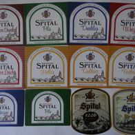 12 neue versch. Bier-Etiketten - Spital-Brauerei Regensburg, Bayern
