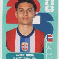 Panini Fussball WM 2026 Antonio Nusa NOR Bild Nr 19