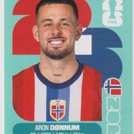 Panini Fussball WM 2026 Aron Dønnum NOR Bild Nr 17