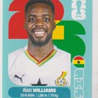 Panini Fussball WM 2026 Iñaki Williams GHA Bild Nr 15