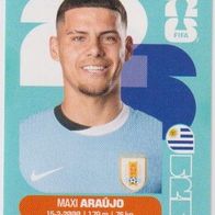 Panini Fussball WM 2026 Maxi Araújo URU Bild Nr 16